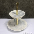 丹麥 北歐風 創意禮品 擺飾 擺件 裝飾品 大理石紋 鍍金 雙層 首飾 擺飾_3
