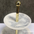 丹麥 北歐風 創意禮品 擺飾 擺件 裝飾品 大理石紋 鍍金 雙層 首飾 擺飾_4