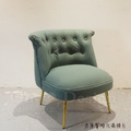 LUXURY 美式 極簡 鍍金 奢華風 單人 鍍金腳 艾爾特 沙發 - 綠_5