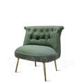 LUXURY 美式 極簡 鍍金 奢華風 單人 鍍金腳 艾爾特 沙發 - 綠