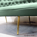 LUXURY 美式 極簡 鍍金 奢華風 三人 鍍金腳 艾爾特 沙發 - 綠_6