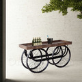 印度手工家具 LOFT 風格 大推車 RH 展示架 閣樓 大車輪 茶几 / 邊几_2