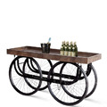印度手工家具 LOFT 風格 大推車 RH 展示架 閣樓 大車輪 茶几 / 邊几