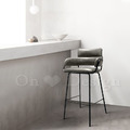 法式 復古 極簡 工業風 設計款 酒吧椅 吧檯 扶手 艾莉爾 吧檯椅 -灰皮_1