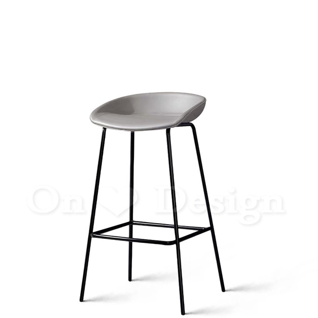 LOFT 工業風家具 復古仿舊鐵件 座墊  咖啡廳 喬特 吧檯椅-淺灰