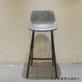 LOFT 工業風家具 復古仿舊鐵件 座墊 咖啡廳 法蘭克 靠背 吧檯椅 灰色-73H_3