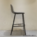 LOFT 工業風家具 復古仿舊鐵件 座墊 咖啡廳 法蘭克 靠背 吧檯椅 灰色-73H_6