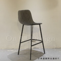 LOFT 工業風家具 復古仿舊鐵件 座墊 咖啡廳 法蘭克 靠背 吧檯椅 灰色-73H_7