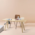 MIT 台製 北歐 餐廳桌 書桌 實木 紐西蘭松 原味 A字 餐桌 -130CM_1
