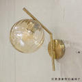 北歐 極簡 設計師的燈款 走道燈 金屬 鍍金 直紋玻璃 恆星 壁燈 B款-琥珀_3
