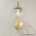 北歐 極簡 設計師的燈款 走道燈 金屬 鍍金 直紋玻璃 恆星 壁燈 B款-透明_3