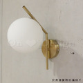 北歐 極簡 設計師的燈款 走道燈 金屬 鍍金 奶白玻璃 恆星 壁燈 B款_4