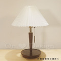 丹麥設計 復古 鄉村風 設計師的燈款 台燈 百褶傘 實木 桌燈-胡桃色_4