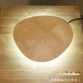 北歐 日式 床頭燈 實木 玻璃 走道燈 木 卵石 LED 壁燈 三段光 -小號_5