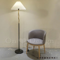 丹麥設計 復古 鄉村風 設計師的燈款 復古 大理石 百褶傘 落地燈 -黑_8