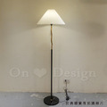 丹麥設計 復古 鄉村風 設計師的燈款 復古 大理石 百褶傘 落地燈 -黑_3