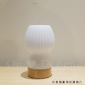 北歐風格 日式 簡約 台燈 書房燈 奶白玻璃 綾羅 實木 桌燈- C款_3