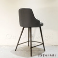 LOFT 工業風家具 復古仿舊鐵件 咖啡廳 伊萊 中島 吧台椅-灰色皮 60H_8