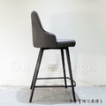 LOFT 工業風家具 復古仿舊鐵件 咖啡廳 伊萊 中島 吧台椅-灰色皮 60H_7