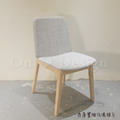 北歐風 日式 餐廳椅 咖啡廳椅 實木洗白木色 凡圖拉 餐椅 - 麻布灰_4