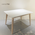 北歐 極簡 餐廳桌 書桌 耐高溫 凱恩 大理石紋面 岩板 實木腳 餐桌 -四種尺寸_5