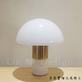 丹麥設計 歐式 酒店 奢華風 設計師的燈款 台燈 鍍金 蘑菇 大理石 桌燈 -白色_3