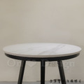美式 奢華風 大理石 客廳 咖啡桌 餐邊桌 大理石 三角 白色 圓形 邊几-50CM_8