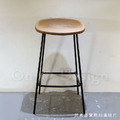 LOFT 工業風家具 復古仿舊鐵件 座墊 咖啡廳 喬特 吧檯椅-淺咖_3