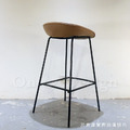 LOFT 工業風家具 復古仿舊鐵件 座墊 咖啡廳 喬特 吧檯椅-淺咖_8