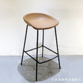 LOFT 工業風家具 復古仿舊鐵件 座墊 咖啡廳 喬特 吧檯椅-淺咖_4