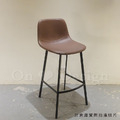 LOFT 工業風家具 復古仿舊鐵件 座墊 咖啡廳 法蘭克 靠背 吧檯椅 深咖啡-73H_5
