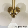 丹麥設計 北歐 極簡 設計師的燈款 金色 葡萄泡泡 玻璃 5頭 吊燈_6