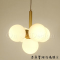 丹麥設計 北歐 極簡 設計師的燈款 金色 葡萄泡泡 玻璃 5頭 吊燈_4