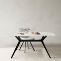 北歐 極簡 餐廳桌 書桌 耐高溫 大理石紋 面 岩板 洛特 餐桌 -140CM_2