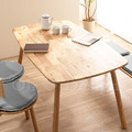 北歐 餐廳桌 書桌 實木 橡膠木 胖胖腿 四人座 餐桌 -135CM_2