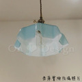 Loft 復古酒吧 工業 手工 吹製玻璃 復古玻璃 石榴裙 玻璃 吊燈-藍色_6