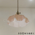 Loft 復古酒吧 工業 手工 吹製玻璃 復古玻璃 石榴裙 玻璃 吊燈-粉色_5