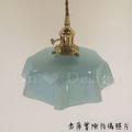 Loft 復古酒吧 工業 手工 吹製玻璃 復古玻璃 石榴裙 玻璃 吊燈-藍色_5