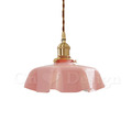 Loft 復古酒吧 工業 手工 吹製玻璃 復古玻璃 石榴裙 玻璃 吊燈-粉色