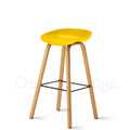 特價-北歐 極簡風格 兩種高度 酒吧 鐵腳 彩色 喬亞 吧檯椅- 黃_2