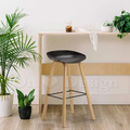 特價-北歐 極簡風格 兩種高度 酒吧 鐵腳 彩色 喬亞 吧檯椅 - 黑_1