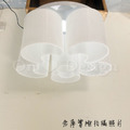 北歐 簡約風格 客廳主燈 口吹玻璃 奶白 上弦月 吸頂燈-6燈_4