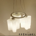 北歐 簡約風格 客廳主燈 口吹玻璃 奶白 雲朵 吊燈 -3燈_6
