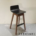 北歐 小清新 簡約 風格 LOFT 風格家具 咖啡廳 艾朗 實木 靠背 吧台椅-椅面黑_5
