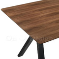 北歐 極簡 簡約 風格 LOFT 實木腳 曲線 三角 餐桌 胡桃色-160CM_4