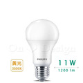 E27 PHILIPS飛利浦 LED球型11W 廣角LED燈泡 寬壓