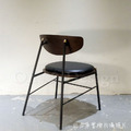 LOFT 法式 復古 工業風 鐵 酒吧 咖啡廳 餐廳 餐椅 丁客 餐椅-黑皮_7