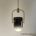 丹麥設計 北歐 極簡 設計師的燈款 黃銅 復古 弧井 玻璃 吊燈 -煙燻_8
