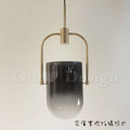 丹麥設計 北歐 極簡 設計師的燈款 黃銅 復古 弧井 玻璃 吊燈 -煙燻_5