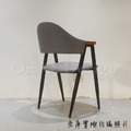 特價商品-法式 復古 工業風 鐵 實木 餐椅 SVA 扶手 餐椅 -霧灰色 皮革_7